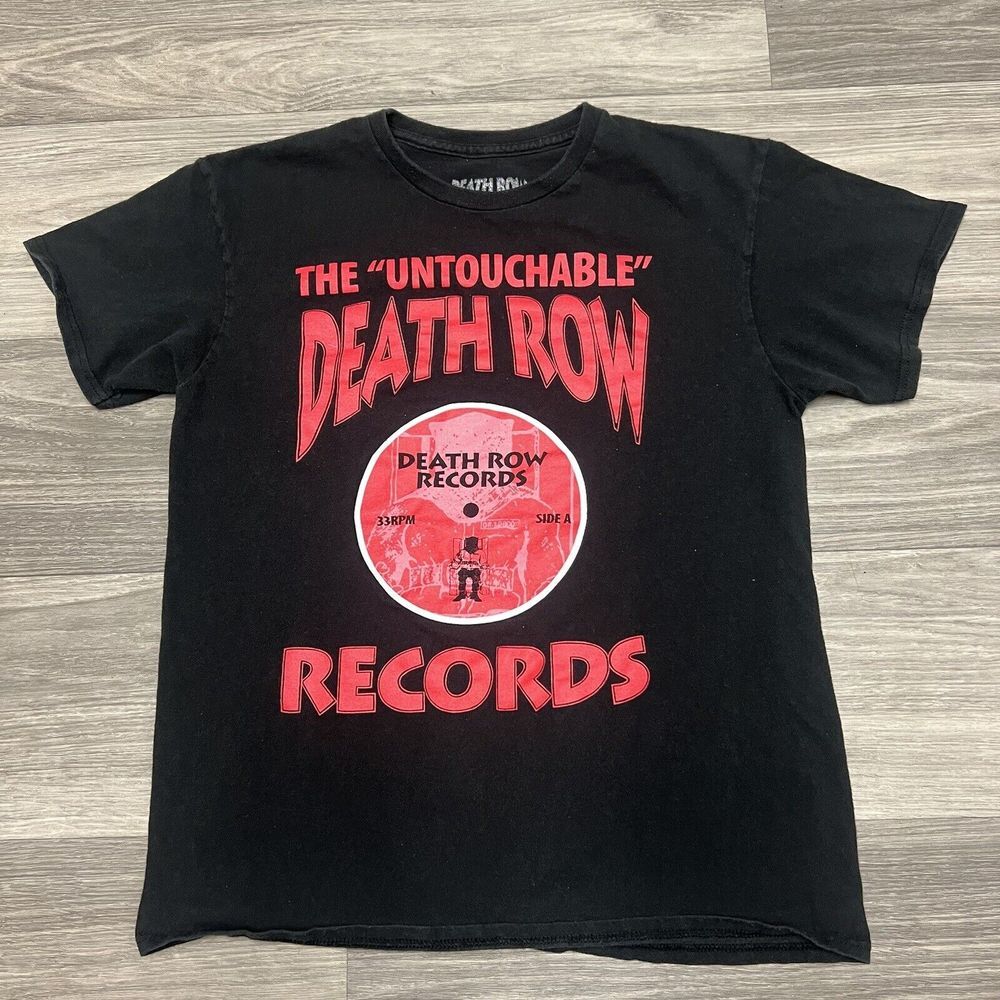 Death Row Records T Shirt‎ Adult M Black Red Untouchable BDSM Goth Punk Grunge